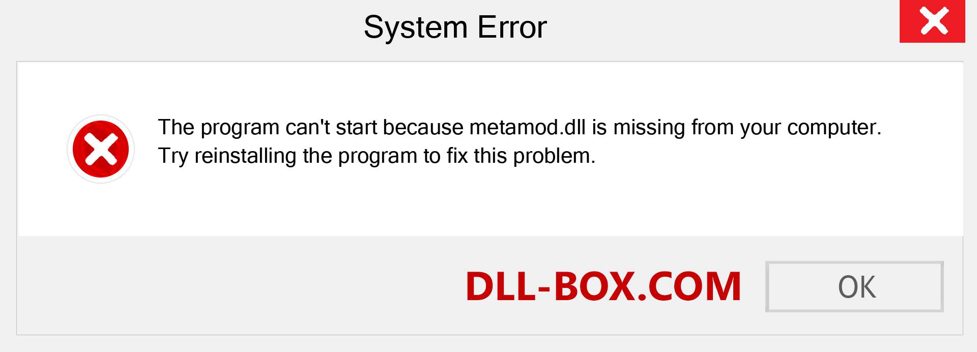  metamod.dll file is missing?. Download for Windows 7, 8, 10 - Fix  metamod dll Missing Error on Windows, photos, images